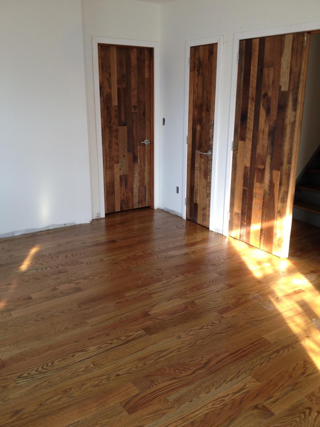 Custom reclaimed wood doors and oak floors Bergen County NJ Bergen Remodeling